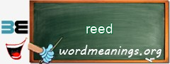 WordMeaning blackboard for reed